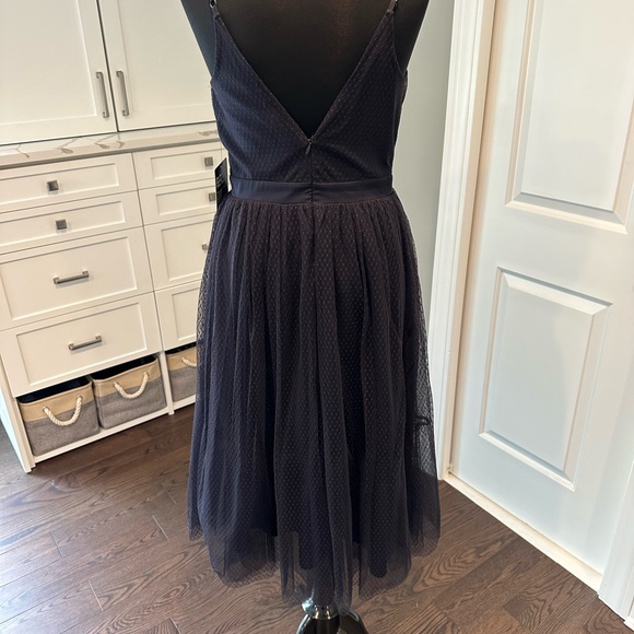 Express Navy Tulle V-Neck Dress - Size 6 NWT - Picture 5 of 9